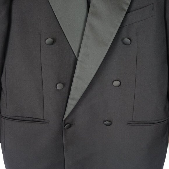 Vintage Mani by Giorgio Armani Double-Breasted Virgin Wool Blazer, Size 40 - Picture 4 of 12